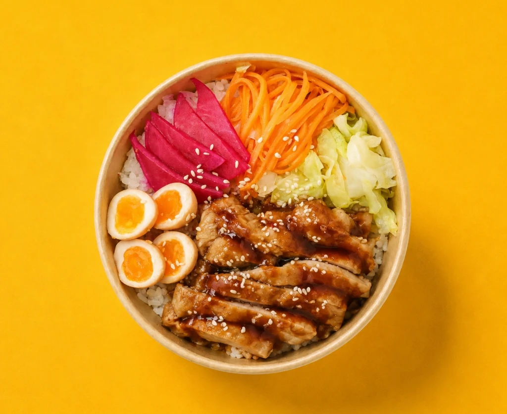 Cơm Hộp Bento Thịt Nướng & Trứng Lòng Đào